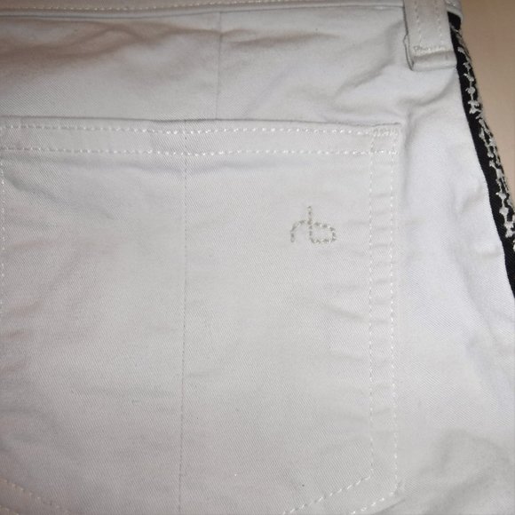 Rag & Bone Split Skinny Off White Black Lace Embroidered Jeans sz 25 W1534O026 - Picture 9 of 14